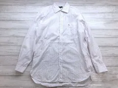 バーバリー BURBERRY LONDON トラッド パターンストライプ 長袖 ドレスシャツ 白 41 メンズ コットン100% 三陽商会記載あり 日本製のサムネイル