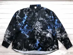 キャスパージョン Casper John アーバン ストリート モード 古着 アート柄プリント 袖2way 長袖 シャツ 黒 メンズ メンズ ポリエステル100%のサムネイル