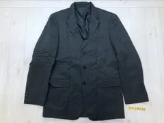 JUNMEN ジュンメン メンズ ウール混 日本製 背抜き テーラードジャケット 春秋 M 黒グレーのサムネイル