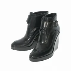 バレンシアガ BALENCIAGA ベルト付き ウェッジソール ショートブーツ ブーティ 靴 37 ブラック 黒 391078のサムネイル