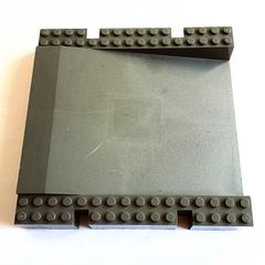 Authentic, pre-owned LEGO baseplate, dark gray (old color), item No. 2642, vintage LEGO bricks. [Management number: 4342]