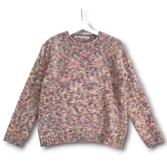 Mademoiselle NON NON マドモアゼルノンノン メランジ ミックスカラーニットセーター クルーネック プルオーバー カラフル モヘヤ マルチカラー レディース 冬 ゴーゴー古着久喜倉庫店 4 No.2913のサムネイル