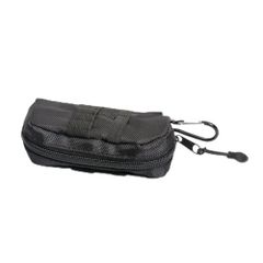 Golf Ball Case, Holds 3 Golf Balls, Compatible with Balls, Forks, Markers, and Hat Clips, Features Front and Back Needle Holders, Zipper Closure, Carabiner, Lightweight and Durable, Black (ym 4988d559)