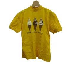 バリー BALLY カットソー M 黄 イエロー 半袖 モックネック アイスクリーム柄 ビーズ刺繍 Tシャツ /PP ■ECA003のサムネイル