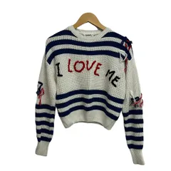 Desigual(デシグアル) 長袖セーター サイズXS レディース美品  - 白×ブルー×マルチ クルーネックのサムネイル