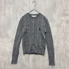 【美品】U.S. POLO ASSN. ユーエスポロアッスン クルーネック ケーブルニットカーディガン レディースS グレー系 ラ・ヴェリタ古着 260802-07のサムネイル