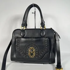 B-307 ANNA SUI アナスイ ショルダーバッグ ハンドバッグ 2WAY ブラック レザー スタッズ パンチング加工 2260005021273-17のサムネイル