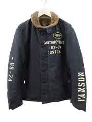 バンソン VANSON N-1 デッキジャケット XL ネイビー 刺繍 プリント ミリタリーのサムネイル