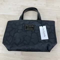 極美品 Guy Laroche FEMME/ギ ラロッシュ トートバッグ/ハンドバッグ レディース ブラック/黒 ジラフ柄/アニマル柄[OE00129]
