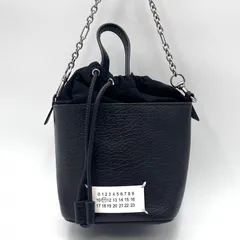 Maison Margiela（メゾンマルジェラ）5AC バケットバッグ ショルダーバッグ ハンドバッグ ブラック レザー チェーン 2WAY S56WG0113 P2655 【中古】のサムネイル