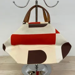 美品 BALLY/バリー ハンドバッグ キャンバス/レザー トートバッグ 総柄 マルチカラー/レッド/ブラウン レディース[OL00857]のサムネイル
