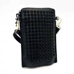 Christian Louboutin（クリスチャンルブタン）ルビラブ スパイク ショルダーバッグ ブラック レザー スタッズ レディース【中古】のサムネイル