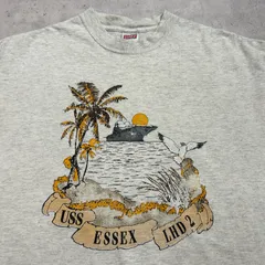 90s SOFFE "USS ESSEX LHD2" グラフィックTシャツ XL U.S.NAVY 強襲揚陸艦エセックス ミリタリー シングルステッチのサムネイル