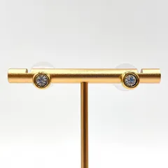 GIVENCHY（ジバンシィ）ヴィンテージ ピアス ラインストーン ゴールドカラー スタッド レディース【中古】のサムネイル