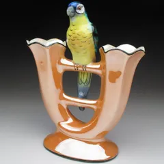 オールドノリタケ 鳥フィギュア付 花瓶のサムネイル