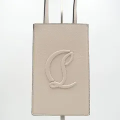 Christian Louboutin（クリスチャンルブタン）バイマイサイド スマホショルダーバッグ フォンケース レザー ホワイト レッド 3235081【中古】のサムネイル