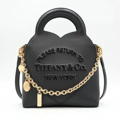 TIFFANY&Co.（ティファニー）リターン トゥ ティファニー レザー ミニ トートバッグ 2WAY ショルダーバッグ ブラック ゴールド金具 レディース【中古】のサムネイル