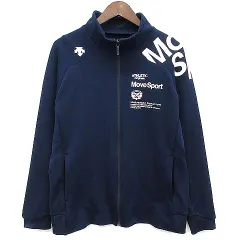 デサント DESCENTE ムーブスポーツ MoveSport マルチSP スウェット ジャケット トレ－ニング ネイビー 紺 L DMMRJF20Aのサムネイル
