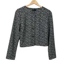 agnes b(アニエスベー) ブルゾン サイズ1 S レディース美品  - 黒×白 長袖/春/秋のサムネイル
