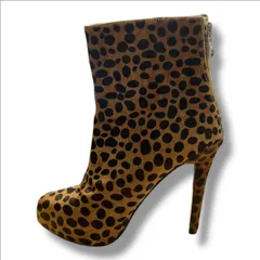 Christian Louboutin Leopard print ankle boots  レオパードブーティー ショートブーツ ピンヒール クリスチャンルブタン ブラウン系 37 24cm （659MG）のサムネイル