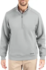 カッターアンドバック メンズ アウター パーカー・スウェット ハーフジップ Cutter Buck Roam Quarter Zipullover Solitareのサムネイル