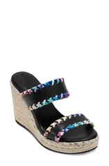 カール ラガーフェルド レディース シューズ ヒール サンダル KARLAGERFELD PARIS Charcel Wedge Sandal Black ブラックのサムネイル