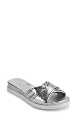 ダナ キャラン ニューヨーク レディース シューズ ヒール サンダル DKNY Jezebel Slide Sandal Silver シルバーのサムネイル