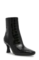 アンクライン レディース シューズ ブーツ・レインブーツ Anne Klein Pablo Bootie Black Croco Patent ブラックのサムネイル