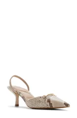 アルド レディース シューズ ヒール ALDO Lianya Slingback Pointed Toe Pump Brown Multi ブラウンのサムネイル