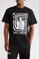 プレジャーズ メンズ トップス Tシャツ グラフィック PLEASURES x Oasis All Access Graphic TShirt Black ブラックのサムネイル