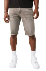 トゥルーレリジョン メンズ ボトムス デニムパンツ ストレート ショートパンツ True Religion Ricky Frayed Straight Leg Denim Shorts Planktoのサムネイル