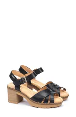 ピコリーノス レディース シューズ サンダル ヒール PIKOLINOS Canarias Block Heel Strappy Sandal Black ブラックのサムネイル