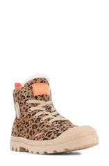 パラディウム レディース シューズ ブーツ・レインブーツ Palladium Pampa Hi Zip Faux Fur Boot Dear Brown Black ブラックのサムネイル