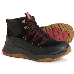 テバ レディース シューズ スニーカー ブーツ レザー Tevauroris Hiking Boots Waterproof Insulated Leather For Women Black Sunのサムネイル