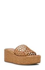 スティーブ マデン レディース シューズ ヒール プラットフォーム サンダル Steve Madden Brandy Platform Wedge Slide Sandal Raffiaのサムネイル
