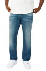 トゥルーレリジョン メンズ ボトムス デニムパンツ ストレート 刺繍 ジーンズ True Religion Ricky Snakembroidered Straight Leg Jeans Foresのサムネイル