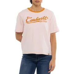 カーハート レディース トップス シャツ グラフィック Carhartt 106835 TENCEL Fiber Series Ringer Graphic TShirt Loose Fit Shorのサムネイル