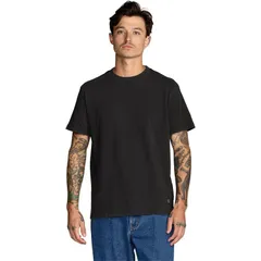 ルーカ メンズ トップス Tシャツ RVCA Midweight Label Shirt Mens Black ブラックのサムネイル