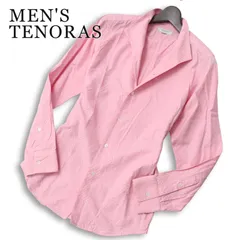 MEN'S TENORAS メンズティノラス 通年 イタリアンカラー★ 長袖 ドビー ダイヤ柄 スリム シャツ 日本製 Sz.L メンズのサムネイル