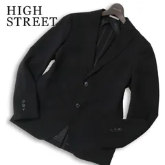 HIGH STREET ハイストリート 春夏★ ストレッチ アンコン スリム テーラード ジャケット Sz.M メンズ 黒のサムネイル