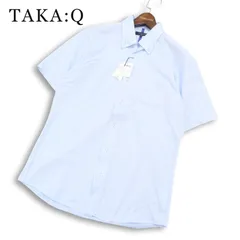 【新品 未使用】 TAKA:Q タカキュー 春夏 吸水速乾★ 半袖 ボタンダウン シャツ 大きいサイズ Sz.XL メンズのサムネイル