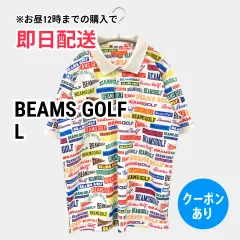 BEAMS GOLF ポロシャツ L ホワイト その他総柄 半袖 メンズのサムネイル