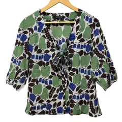marimekko(マリメッコ) 長袖シャツブラウス サイズ38 M レディース美品  - ライトグレー×ダークブラウン×マルチのサムネイル