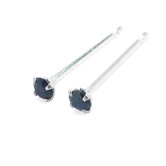 극소 천연석 사파이어 순은 작은 스터드 피어스 2mm Silver 925 실버 미니 천연석 심청 세컨드 피어싱 심플 맨즈 레이디스 유니섹스 귀 장식