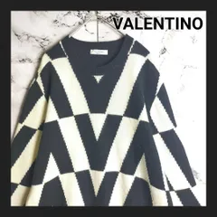 【最高級】VALENTINO ヴァレンティノ カシミヤ ニット S ゼブラ柄 総柄 セーター 黒 白 モード ラグジュアリー イタリア製 完売のサムネイル