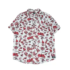 DC SHOES 総柄 半袖 コットン シャツ メキシコ柄 ホワイト L サボテン マリアッチ ソンブレロ アメカジ スケート S012のサムネイル