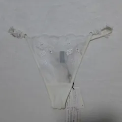 訳アリ 新品タグ付き ワコールトレフル  紐Tショーツ  M　ヒップ87～95 ホワイト系のサムネイル