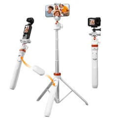 ☆新品☆スマホ三脚K&F CONCEPT 自撮り棒 7段伸縮 159cm コールドシュー付き 卓上スタンド 360度回転 自由雲台 | 持ち運び便利 GoPro、DJI Osmo Action、DJI Pocket 3/ 4、Insta 36 2134a035のサムネイル