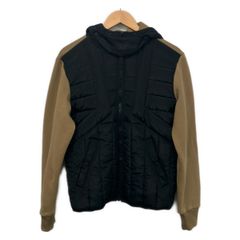 DIESEL(ディーゼル) ブルゾン サイズS メンズ美品 - 黒×ベージュ 長袖/ジップアップ/中綿/秋/冬