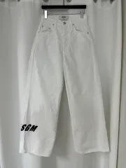 レディース MSGM 白 ワイド デニム パンツのサムネイル